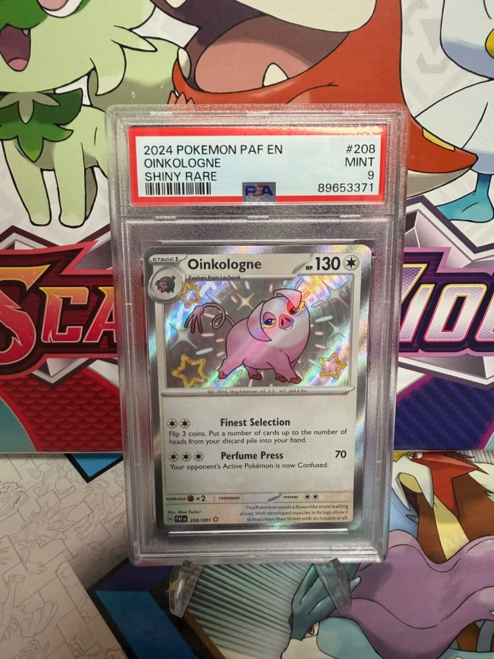 Pokemon Oinkologne 208/091 Baby Shiny - Paldean Fates - PSA 9